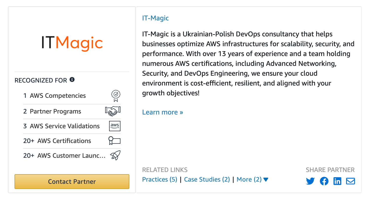 IT Magic’s Profile in the AWS Partner Network